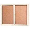 Aarco Aarco Products DCC2412RIV Aluminum Framed Enclosed Bulletin Board; Ivory - 24 x 12 in. DCC2412RIV